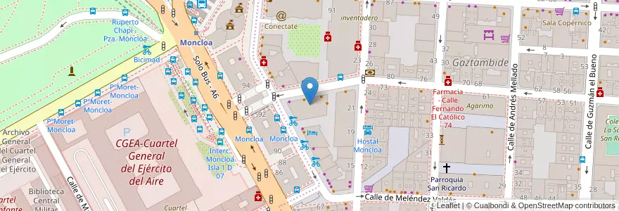 Mapa de ubicacion de Centro de Estudios Díaz-Balaguer en إسبانيا, منطقة مدريد, منطقة مدريد, Área Metropolitana De Madrid Y Corredor Del Henares, مدريد.