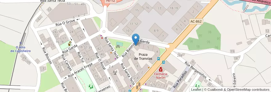 Mapa de ubicacion de Centro de Estudios Mayo en Spain, Galicia, A Coruña, Ferrol, Narón.