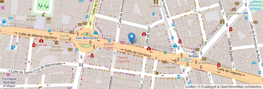 Mapa de ubicacion de Centro de Estudios Náuticos Elcano en España, Comunidad De Madrid, Comunidad De Madrid, Área Metropolitana De Madrid Y Corredor Del Henares, Madrid.