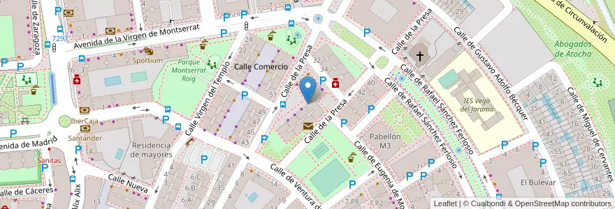 Mapa de ubicacion de Centro de estudios Peco en Spanien, Autonome Gemeinschaft Madrid, Autonome Gemeinschaft Madrid, Área Metropolitana De Madrid Y Corredor Del Henares, San Fernando De Henares.