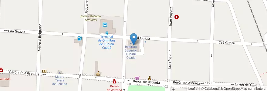 Mapa de ubicacion de Centro de Estudios Superiores en 阿根廷, Corrientes, Departamento Curuzú Cuatiá, Municipio De Curuzú Cuatiá.