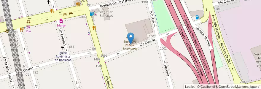 Mapa de ubicacion de Centro de Formación Profesional 01, Barracas en Arjantin, Ciudad Autónoma De Buenos Aires, Partido De Avellaneda, Comuna 4, Buenos Aires.