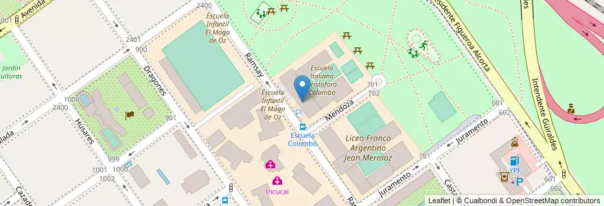 Mapa de ubicacion de Centro de Formación Profesional 07, Belgrano en آرژانتین, Ciudad Autónoma De Buenos Aires, Buenos Aires, Comuna 13.