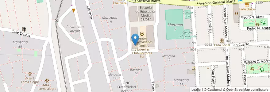 Mapa de ubicacion de Centro de Formación Profesional 09 Polo Educativo Barracas, Barracas en Argentinië, Ciudad Autónoma De Buenos Aires, Comuna 4, Buenos Aires.