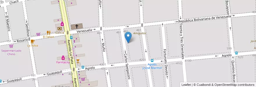 Mapa de ubicacion de Centro de Formación Profesional 11 (sede) - SUTECBA, Almagro en アルゼンチン, Ciudad Autónoma De Buenos Aires, Comuna 5, ブエノスアイレス.
