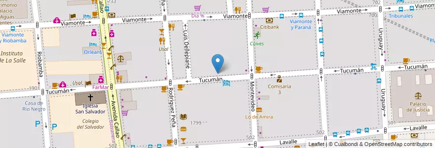 Mapa de ubicacion de Centro de Formación Profesional 13 ASIMRA, San Nicolas en الأرجنتين, Ciudad Autónoma De Buenos Aires, Buenos Aires.