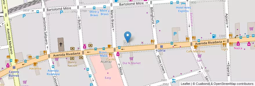 Mapa de ubicacion de Centro de Formación Profesional 14 Eduardo Vicente - UTE, Almagro en Arjantin, Ciudad Autónoma De Buenos Aires, Comuna 5, Buenos Aires.