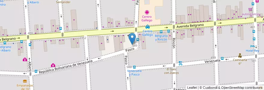 Mapa de ubicacion de Centro de Formación Profesional 19 (a), Balvanera en Аргентина, Буэнос-Айрес, Comuna 3, Буэнос-Айрес.