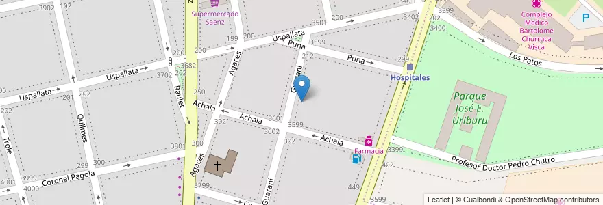 Mapa de ubicacion de Centro de Formación Profesional 19 Cáritas, Nueva Pompeya en Argentina, Ciudad Autónoma De Buenos Aires, Comuna 4, Buenos Aires.