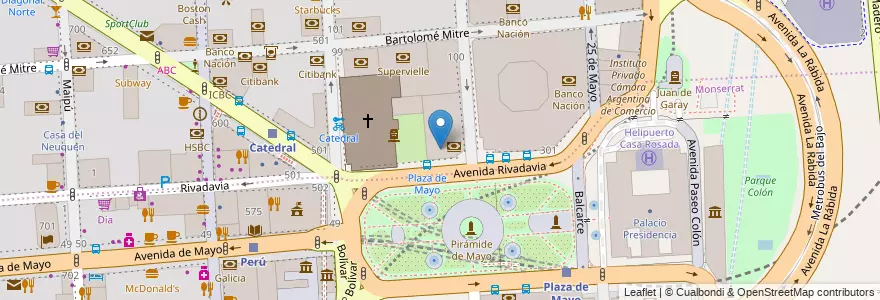 Mapa de ubicacion de Centro de Formación Profesional 21 Arzobispado de Buenos Aires, San Nicolas en 阿根廷, Ciudad Autónoma De Buenos Aires, Comuna 1, 布宜诺斯艾利斯.