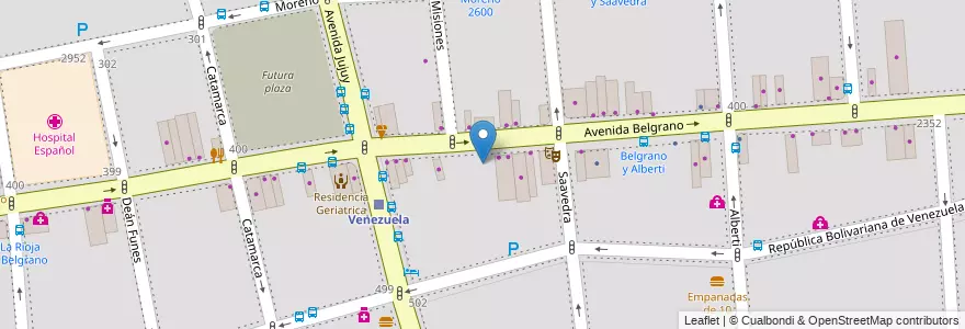 Mapa de ubicacion de Centro de Formación Profesional 25 (anexo 3) - Instituto Belgrano, Balvanera en Argentinië, Ciudad Autónoma De Buenos Aires, Comuna 3, Buenos Aires.