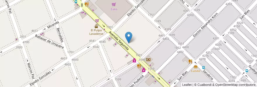 Mapa de ubicacion de Centro de Formación Profesional 25 (anexo 5) - Instituto Roca, Monte Castro en アルゼンチン, Ciudad Autónoma De Buenos Aires, ブエノスアイレス, Comuna 10.