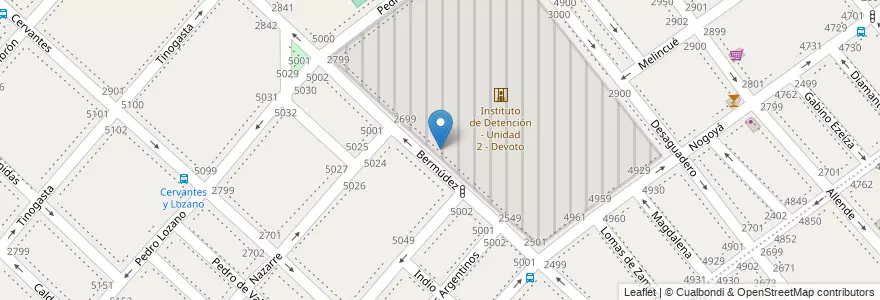 Mapa de ubicacion de Centro de Formación Profesional 25 (anexo 6) - Cárcel de Devoto, Villa Devoto en Argentina, Ciudad Autónoma De Buenos Aires, Buenos Aires, Comuna 10, Comuna 11.