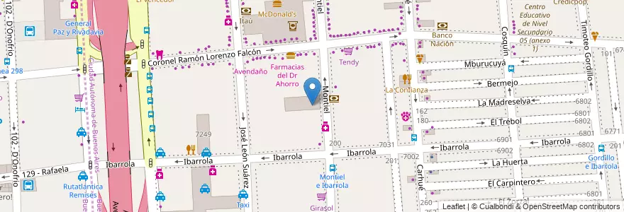 Mapa de ubicacion de Centro de Formación Profesional 26 (anexo), Liniers en آرژانتین, Ciudad Autónoma De Buenos Aires, Comuna 9, Buenos Aires.