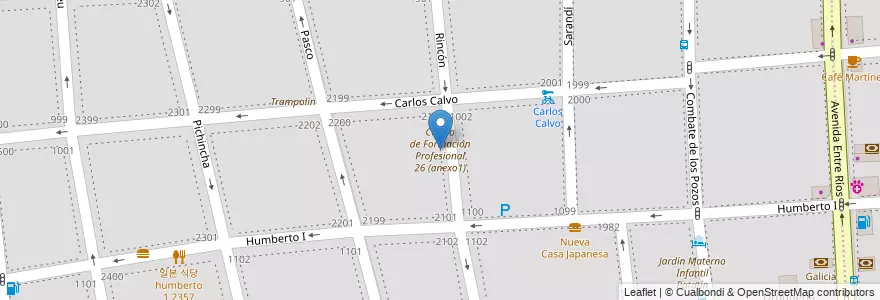 Mapa de ubicacion de Centro de Formación Profesional 26 (anexo1), San Cristobal en 아르헨티나, Ciudad Autónoma De Buenos Aires, Comuna 3, 부에노스아이레스.
