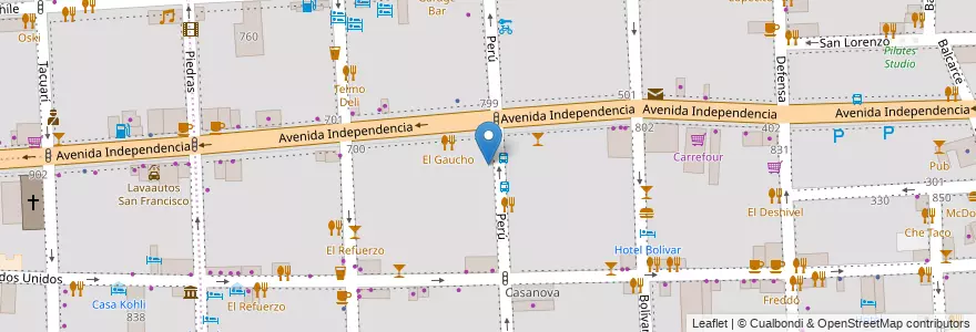 Mapa de ubicacion de Centro de Formación Profesional 27 (sede) - Sindicato de Luz y Fuerza, San Telmo en Argentinië, Ciudad Autónoma De Buenos Aires, Comuna 1, Buenos Aires.