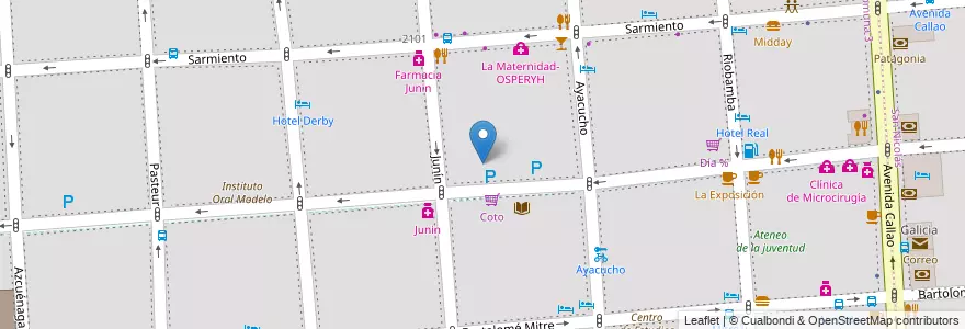 Mapa de ubicacion de Centro de Formación Profesional 28 (anexo 4), Balvanera en 아르헨티나, Ciudad Autónoma De Buenos Aires, Comuna 3, 부에노스아이레스.