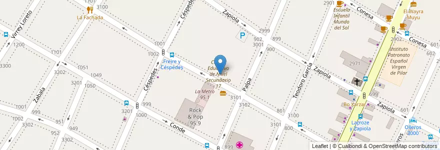 Mapa de ubicacion de Centro de Formación Profesional 28 Ministro José María Freire (anexo) - SUTERH, Colegiales en آرژانتین, Ciudad Autónoma De Buenos Aires, Buenos Aires, Comuna 13.