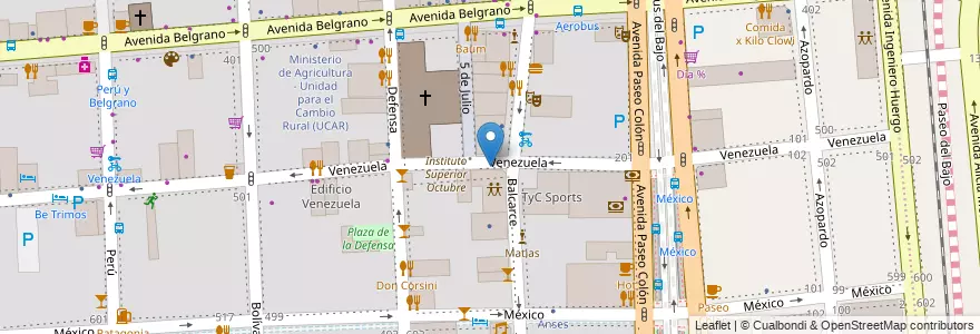 Mapa de ubicacion de Centro de Formación Profesional 28 Ministro José María Freire (sede) - SUTERH, Montserrat en Argentinië, Ciudad Autónoma De Buenos Aires, Comuna 1, Buenos Aires.
