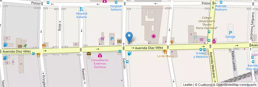 Mapa de ubicacion de Centro de Formación Profesional 29 Asociación de Educadores Porteños, Almagro en Arjantin, Ciudad Autónoma De Buenos Aires, Comuna 5, Buenos Aires.