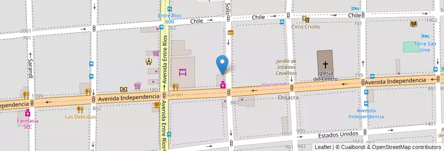 Mapa de ubicacion de Centro de Formación Profesional 32 Asociación Obrera Textil, Montserrat en 阿根廷, Ciudad Autónoma De Buenos Aires, 布宜诺斯艾利斯.