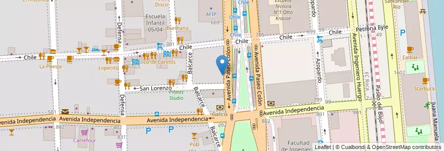 Mapa de ubicacion de Centro de Formación Profesional 33, San Telmo en アルゼンチン, Ciudad Autónoma De Buenos Aires, Comuna 1, ブエノスアイレス.