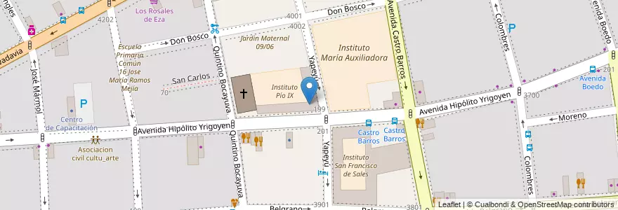 Mapa de ubicacion de Centro de Formación Profesional 34 Profesor R Albergucci Casa Pio IX, Almagro en 阿根廷, Ciudad Autónoma De Buenos Aires, Comuna 5, 布宜诺斯艾利斯.