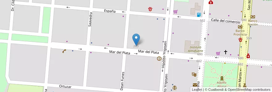Mapa de ubicacion de Centro De Formacion Profesional 401 Dr. Rene Favaloro en 아르헨티나, 부에노스아이레스주, Partido De Puan, Puan.