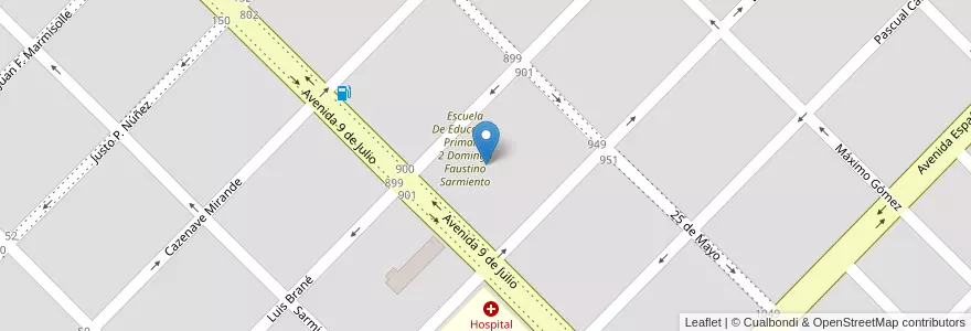 Mapa de ubicacion de Centro De Formacion Profesional 402 1º De Mayo en Argentinien, Provinz Buenos Aires, Partido De Tapalqué.