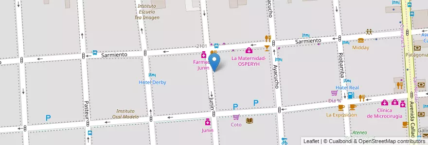 Mapa de ubicacion de Centro de Formación Profesional - Esc de Oficios CADMIBA, Balvanera en アルゼンチン, Ciudad Autónoma De Buenos Aires, Comuna 3, ブエノスアイレス.