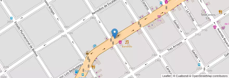 Mapa de ubicacion de Centro de Formación Profesional - Escuela Argentina de Automotores, Villa General Mitre en Argentinien, Ciudad Autónoma De Buenos Aires, Buenos Aires, Comuna 11.