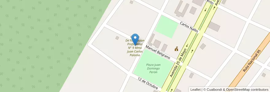 Mapa de ubicacion de Centro De Formacion Profesional N° 9 Mmo Juan Carlos Palomo en Аргентина, Формоса, Departamento Patiño, Municipio De Subteniente Perín.