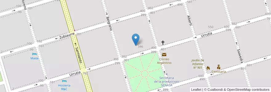 Mapa de ubicacion de Centro De Formacion Profesional Nº 401 en Аргентина, Буэнос-Айрес, Partido De General Madariaga.