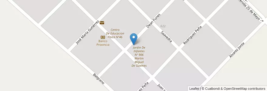 Mapa de ubicacion de Centro De Formacion Profesional Nº 404 en アルゼンチン, ブエノスアイレス州, Partido De Bahía Blanca, General Daniel Cerri.