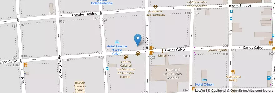 Mapa de ubicacion de Centro de Formación Profesional - SECASFPI, Constitucion en アルゼンチン, Ciudad Autónoma De Buenos Aires, Comuna 1, ブエノスアイレス.