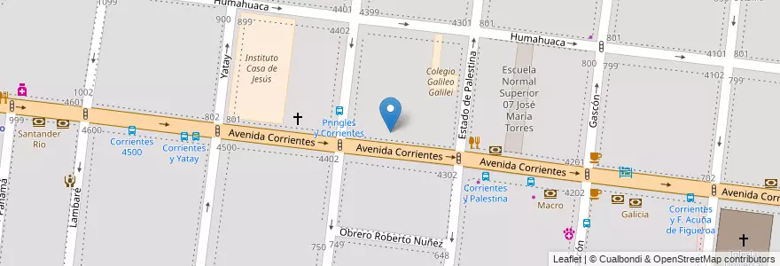 Mapa de ubicacion de Centro de Formación Profesional - STPCPHyA, Almagro en Argentina, Ciudad Autónoma De Buenos Aires, Comuna 5, Buenos Aires.