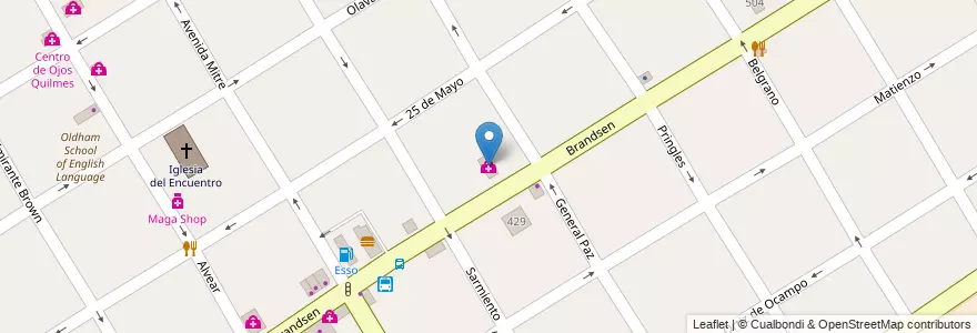 Mapa de ubicacion de Centro de Gastroenterología Sagrado Corazón de Jesús en Argentinië, Buenos Aires, Partido De Quilmes, Quilmes.