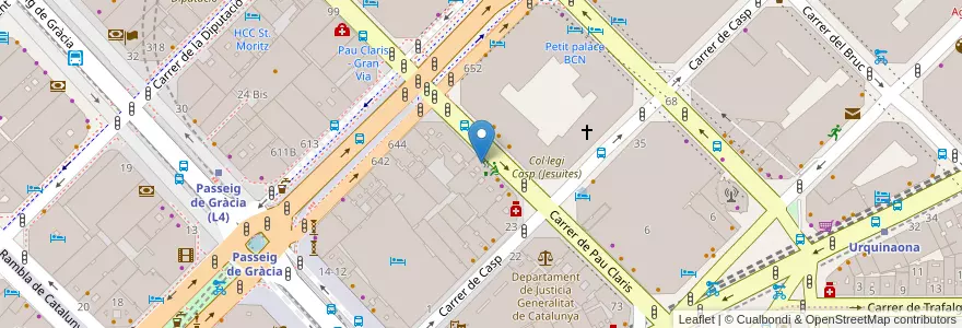 Mapa de ubicacion de Centro de idiomas Metropol language center en إسبانيا, كتالونيا, برشلونة, بارسلونس, Barcelona.