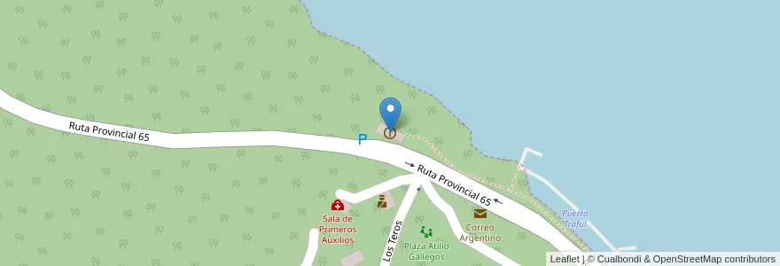 Mapa de ubicacion de Centro de Información Turística de Villa Traful en Argentine, Chili, Province De Neuquén, Departamento Los Lagos, Comisión De Fomento De Villa Traful, Villa Traful.