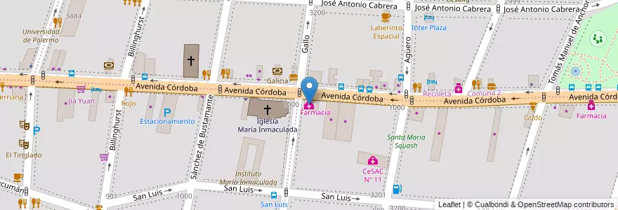 Mapa de ubicacion de Centro de Inmuno Oncología Dr, Ernesto J. V. Crescente, Balvanera en آرژانتین, Ciudad Autónoma De Buenos Aires, Buenos Aires.