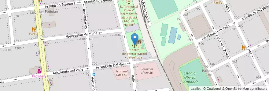 Mapa de ubicacion de Centro de interpretación del parque, Boca en Argentina, Autonomous City Of Buenos Aires, Comuna 4, Autonomous City Of Buenos Aires.