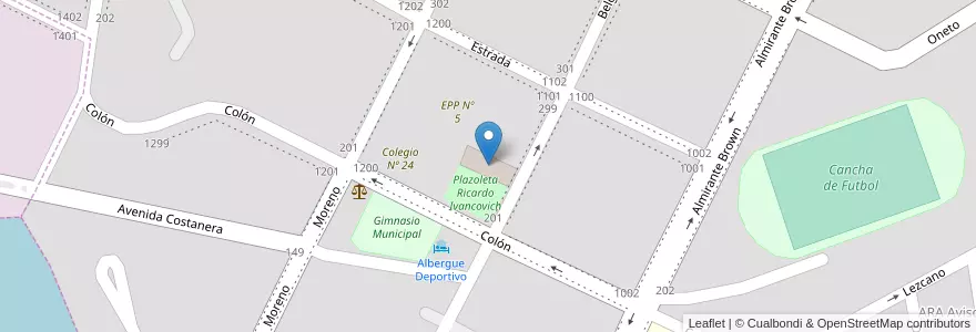 Mapa de ubicacion de Centro de Jubilados en アルゼンチン, サンタクルス州, Deseado, Puerto Deseado.