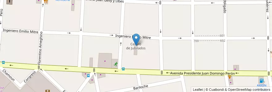 Mapa de ubicacion de Centro de Jubilados en Arjantin, Buenos Aires, Partido De Morón, Villa Sarmiento.