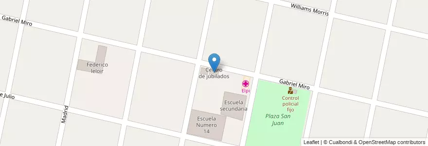 Mapa de ubicacion de Centro de jubilados en Argentina, Buenos Aires, Partido De Morón, Castelar.