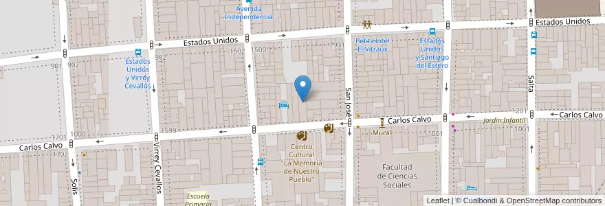 Mapa de ubicacion de Centro de Jubilados, Constitucion en アルゼンチン, Ciudad Autónoma De Buenos Aires, Comuna 1, ブエノスアイレス.