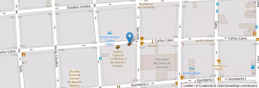 Mapa de ubicacion de Centro de Jubilados "Viejo Rincón", Constitucion en Argentina, Autonomous City Of Buenos Aires, Comuna 1, Autonomous City Of Buenos Aires.