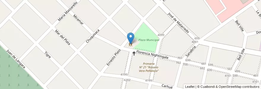 Mapa de ubicacion de Centro de Jubilados y Pensionados "2 de junio" en Argentina, Buenos Aires, Partido De Hurlingham, Villa Tesei.