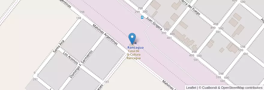 Mapa de ubicacion de Centro de Jubildados Rancagua en الأرجنتين, بوينس آيرس, Partido De Pergamino, Rancagua.
