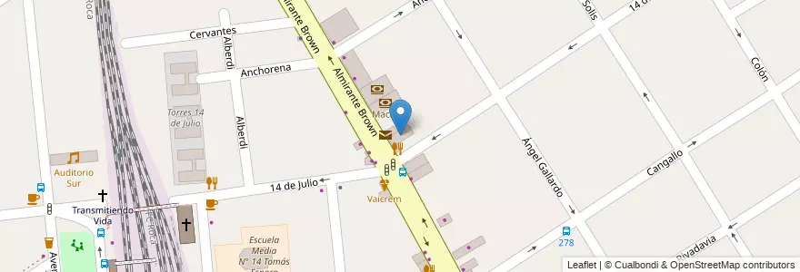 Mapa de ubicacion de Centro De La Familia Victoriosa en Arjantin, Buenos Aires, Partido De Lomas De Zamora, Temperley.