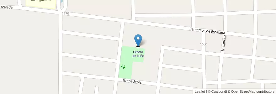 Mapa de ubicacion de Centro de la Fe en アルゼンチン, トゥクマン州, Departamento Río Chico, Aguilares, Municipio De Aguilares.